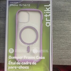 Purple Bumper Frame Case for iPhone 15/14/13